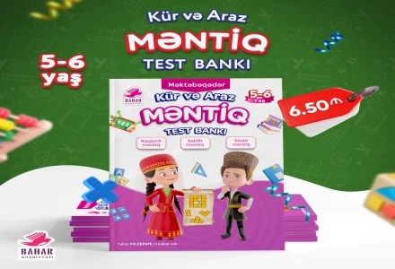 Məktəbəqədər "Kür və Araz Məntiq Test Bankı" satışda.