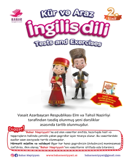 2-ci sinif İngilis Dili Test Bankı