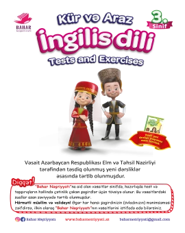 3-cü sinif İngilis Dili Test Bankı