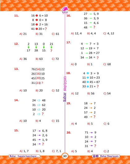 2-ci sinif Məntiq Test Bankı