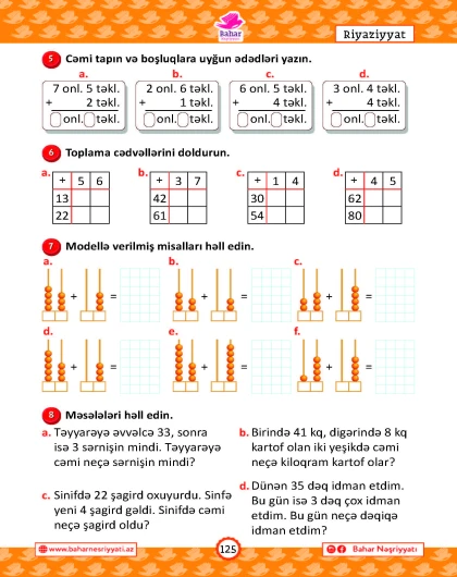 2-ci sinif Kür və Araz Mövzu-mövzu Testlər və Çalışmalar