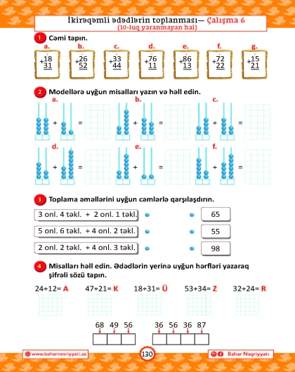 2-ci sinif Kür və Araz Mövzu-mövzu Testlər və Çalışmalar