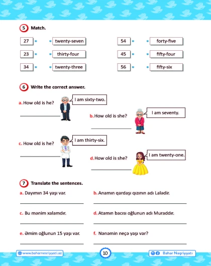 4-cü sinif İngilis Dili Test Bankı